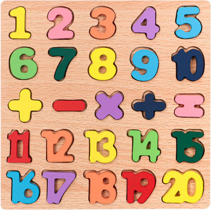 4-in-1 Wooden Alphabet Puzzle for Kids Ages 3+ – Upper & Lowercase Letters, Numbers & Shapes – Montessori Educational Learning Toy for Toddlers & Preschool – Fine Motor & Early STEM Skills