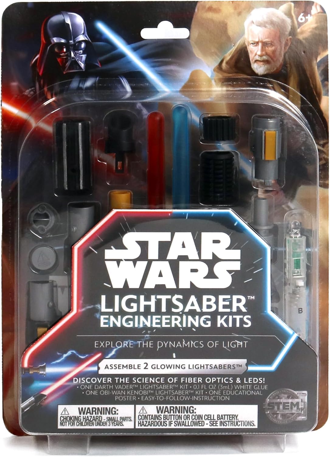 STAR WARS Glowing Crystals, Crystal Growing Kit with Light Up Display Stand, Grow 3 Colorful Crystals, Gift for 8 Year Old Boy, Merch, Toys for Boys Age 8-12