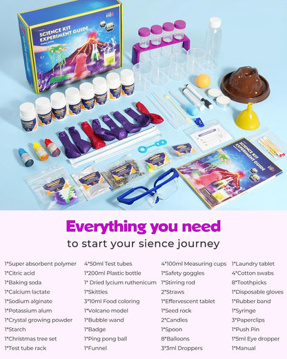 80+ Science Experiment Kit for Kids Ages 5-6-7-8, STEM Learning and Educational Toys, First Science Kit for Boys Girl Birthday Gifts