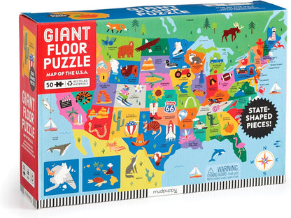 Mudpuppy Rescue Vehicles – 48 Piece Giant Floor Jigsaw Puzzle Featuring A Colorful Scene of Different Kinds of Rescue Transportation Vehicles and Adorable Rescue Characters