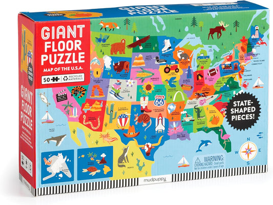 Mudpuppy Rescue Vehicles – 48 Piece Giant Floor Jigsaw Puzzle Featuring A Colorful Scene of Different Kinds of Rescue Transportation Vehicles and Adorable Rescue Characters
