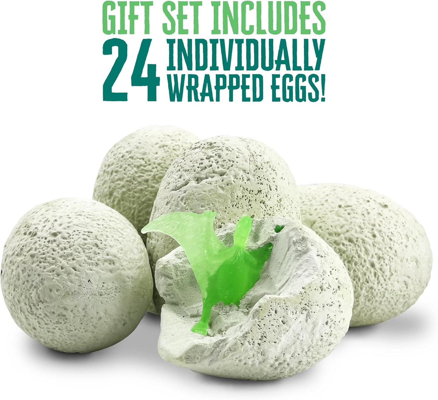 Thames & Kosmos I Dig It! Glow-in-the-Dark Dinosaur Egg Excavation Gift Set | 24 Excavation Kits w/Dino Figures | Party Favors, Stocking Stuffers, Easter Baskets | Collect 8 Unique Glowing Dinos