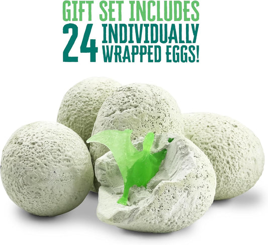Thames & Kosmos I Dig It! Glow-in-the-Dark Dinosaur Egg Excavation Gift Set | 24 Excavation Kits w/Dino Figures | Party Favors, Stocking Stuffers, Easter Baskets | Collect 8 Unique Glowing Dinos