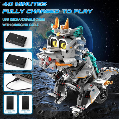 5in1 STEM Building Toys for Kids 6-14, Remote & APP Controlled Mech Robots/Heavy Tanks/Tracked Racer STEM Building Kit for Kid Science Learning, 552 Pcs DIY Erector Sets Gifts for Boys & Girls