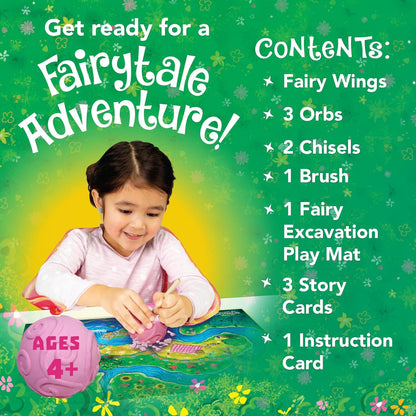 Dig It Up! Enchanted Fairy Dig Discovery Kit - Includes Fairy Wings, 3 Fairy Orbs & Digging Tools