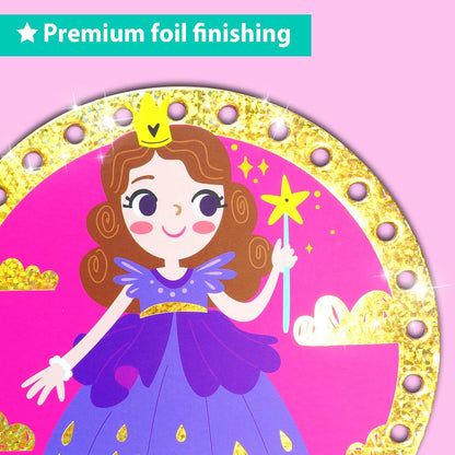 EZCRA Premium Lacing Cards for Kids Ages 3-6 | 5 Double-Sided Unicorn Princess Cards | Multilingual Learning Preschool Fine Motor Skills Educational Activity