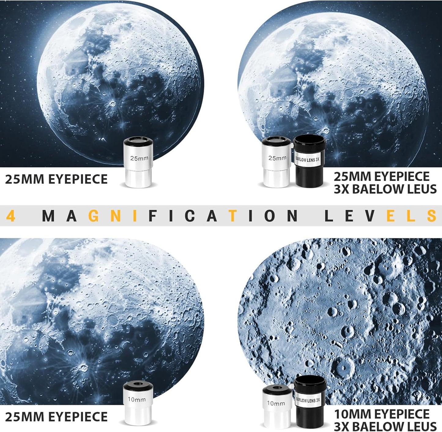 Telescope for Adults & Kids - 90mm Aperture 600mm Refractor High Powered Telescope for Beginners - Portable Astronomy Telescopes with Phone Adapter Tripod Carry Bag Gifts for Men