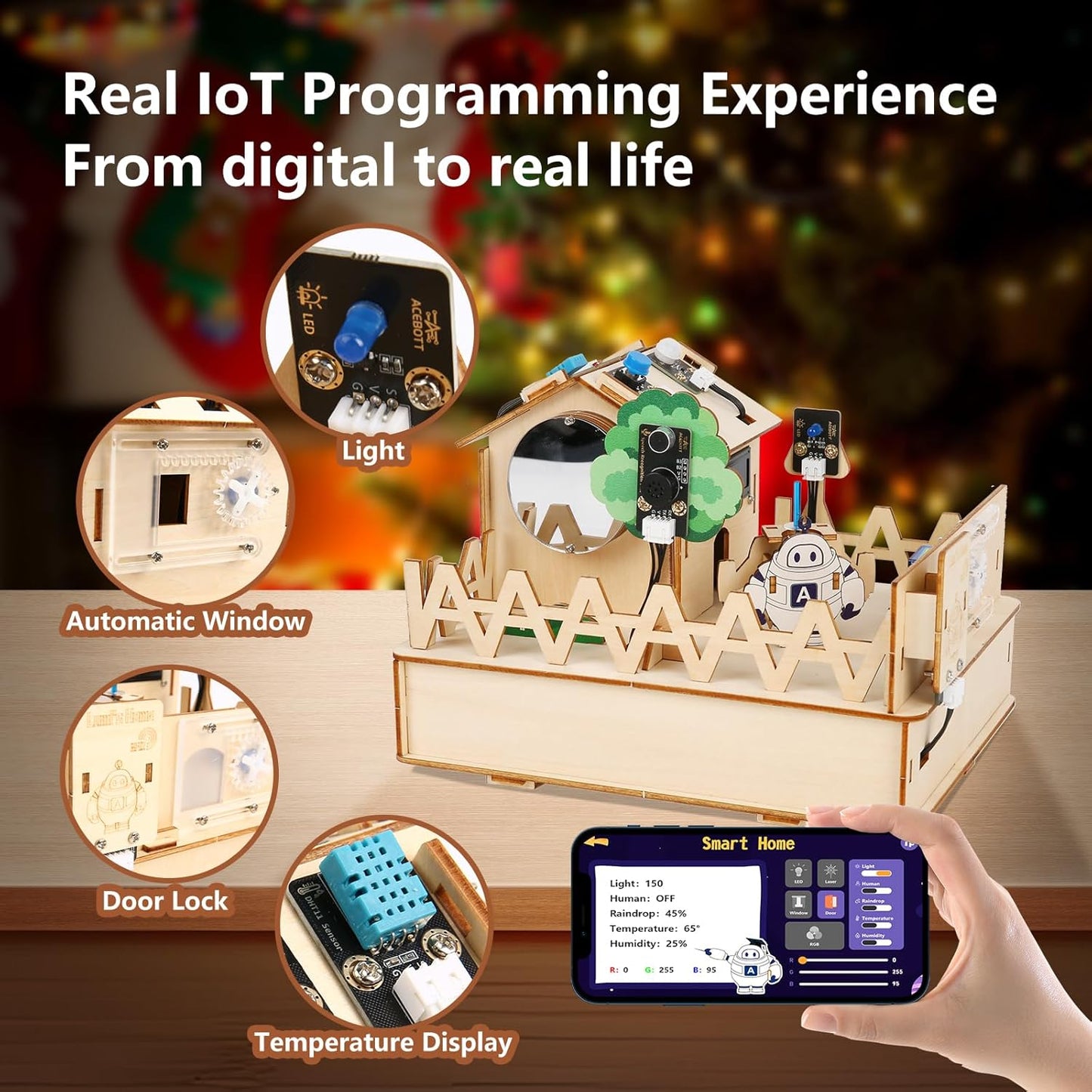 Robotics Kit for Kids Ages 8–12 12-16, ACEBOTT Smart Robot Car Kit with 3MP Camera, STEM Toys for Boys Compatible with Arduino & Scratch,App & Remote Control,STEM Gift for Boys, Girls,Teens and Adults