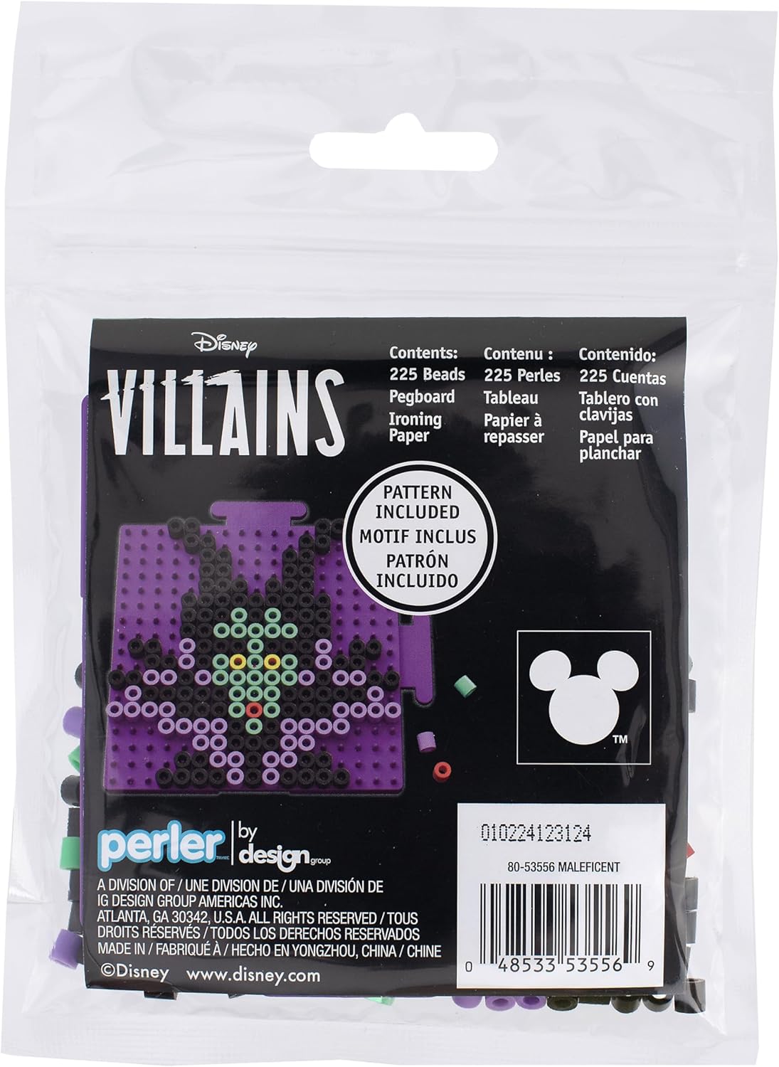 Perler Disney Villain Kid's Craft Bucket, Pattern Sizes Vary, Multicolor 8505