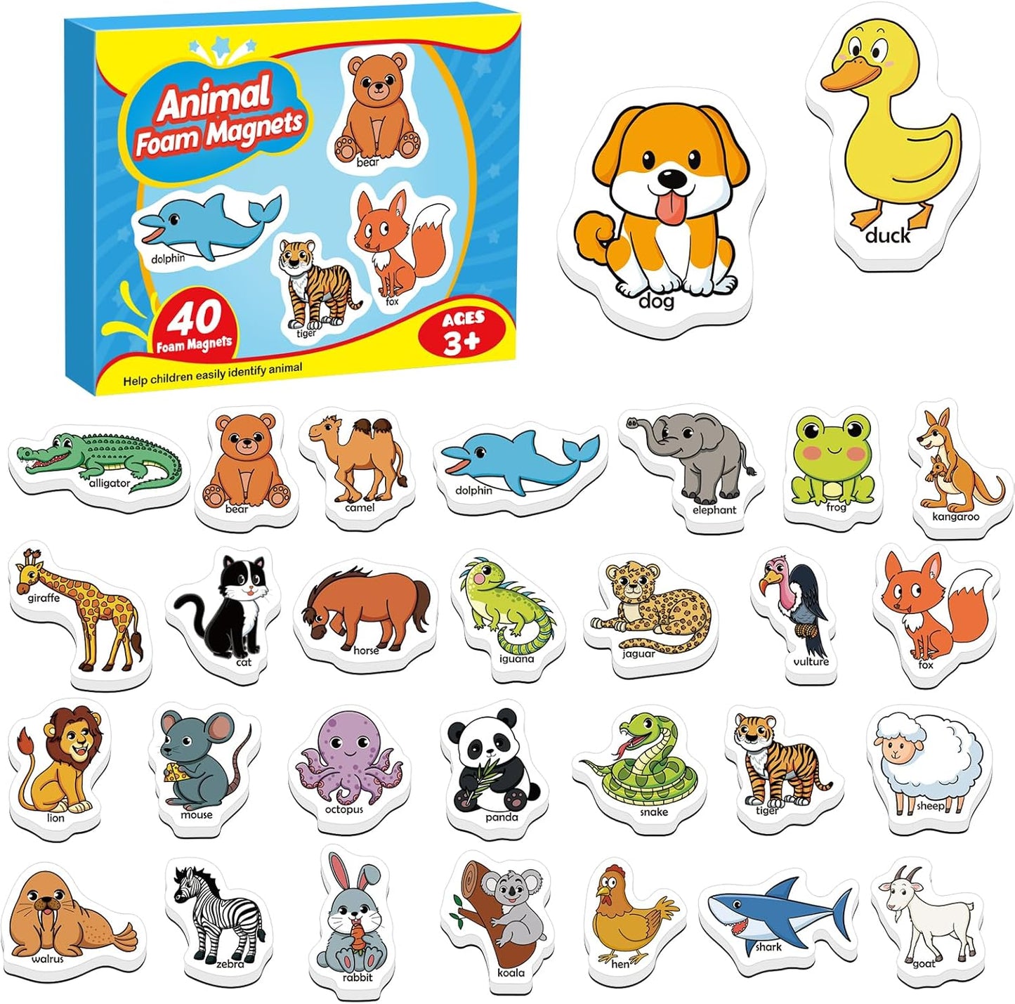 Kasfalci CVCC & CCVC Word Games, 50 Magnetic Foam Objects Fridge Magnets for Kids, Speech Therapy Toys for Toddler, Learn to Read Spelling Reading Learning Phonics for Preschool Kindergarten Classroom