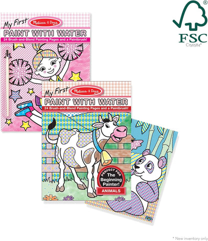 Melissa & Doug My First Paint with Water Coloring Book: Animals (24 Painting Pages)