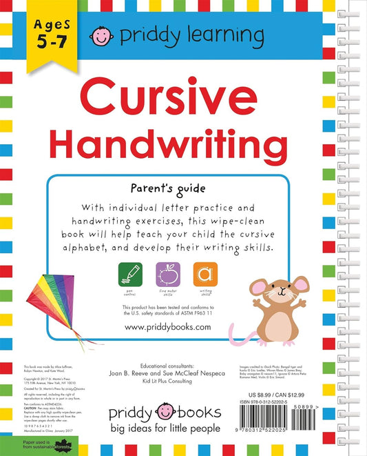 Cursive Handwriting (Wipe Clean Workbook): Ages 5-7; Wipe-Clean With Pen (Wipe Clean Learning Books)