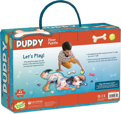 Peaceable Kingdom Giant Floor Puzzles with Uniquely Fun Shaped Pieces for Kids Ages 3+ Gifts for Boys and Girls - Racecar