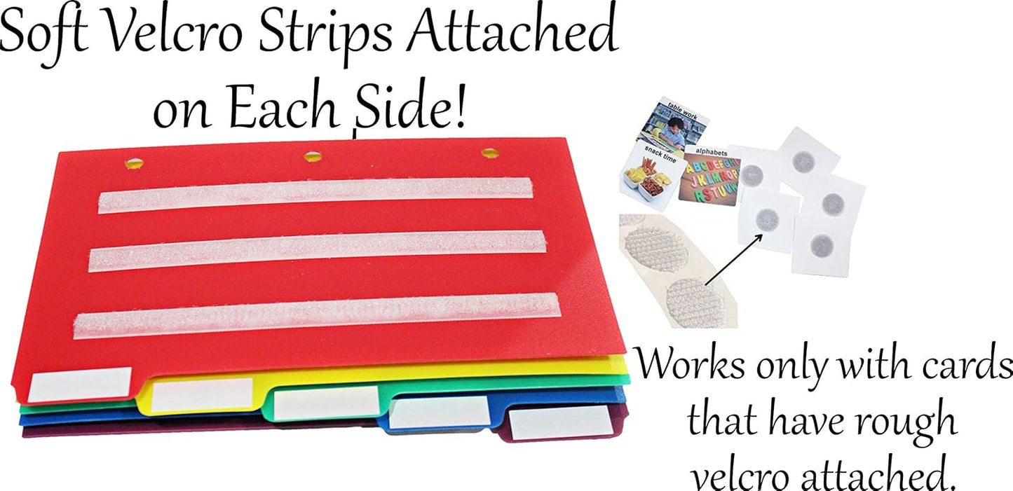 Smile4autism Large 2.5x10 ¼” Tools Perfect to Keep Your Loose Visual Picture Cards Organized. Autism, ABA, ADHD, Language & Apraxia Aspergers