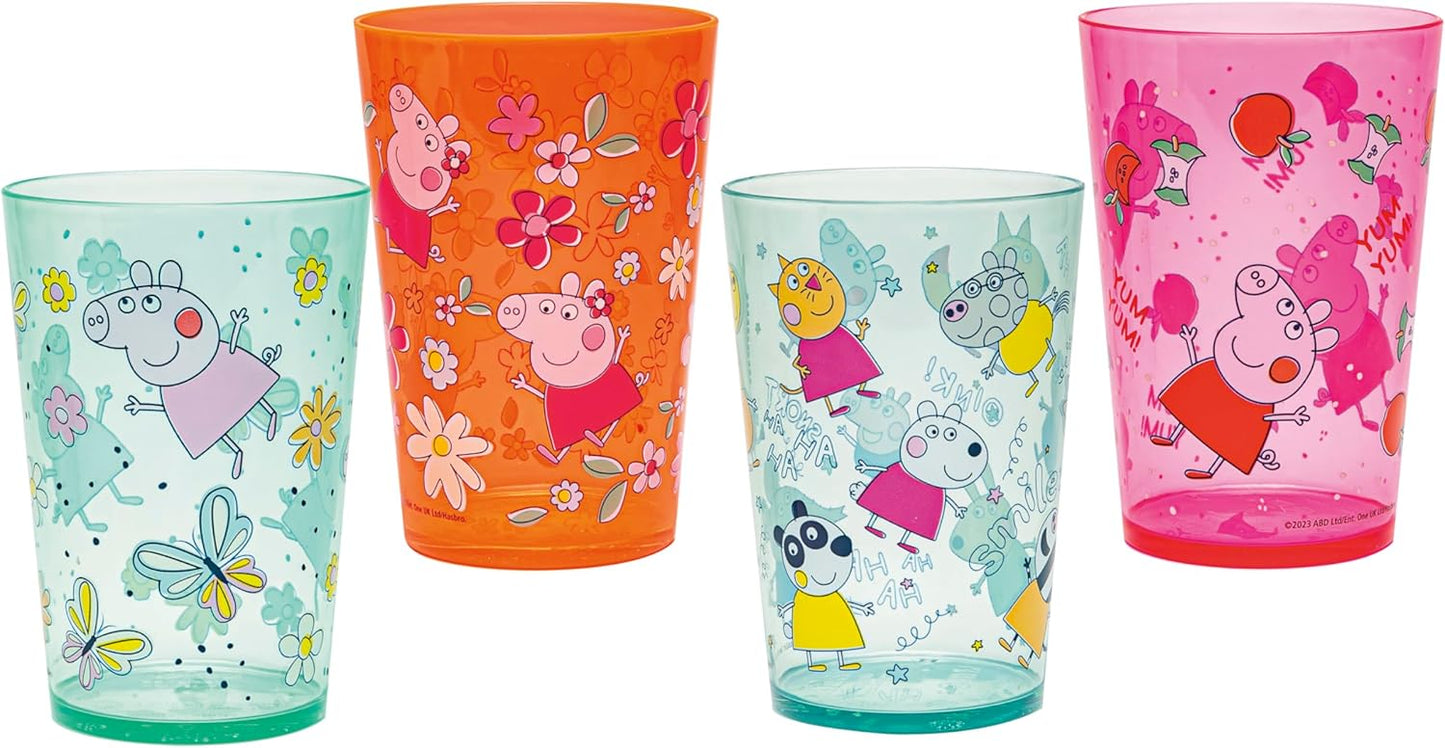 Zak Designs 14.5oz Disney Frozen 2 Nesting Tumbler Set Includes Durable Plastic Cups, Fun Drinkware is Perfect for Kids, 4pk (14.5oz, Anna & Elsa & Olaf)