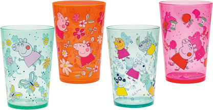 Zak Designs 14.5oz Disney Frozen 2 Nesting Tumbler Set Includes Durable Plastic Cups, Fun Drinkware is Perfect for Kids, 4pk (14.5oz, Anna & Elsa & Olaf)