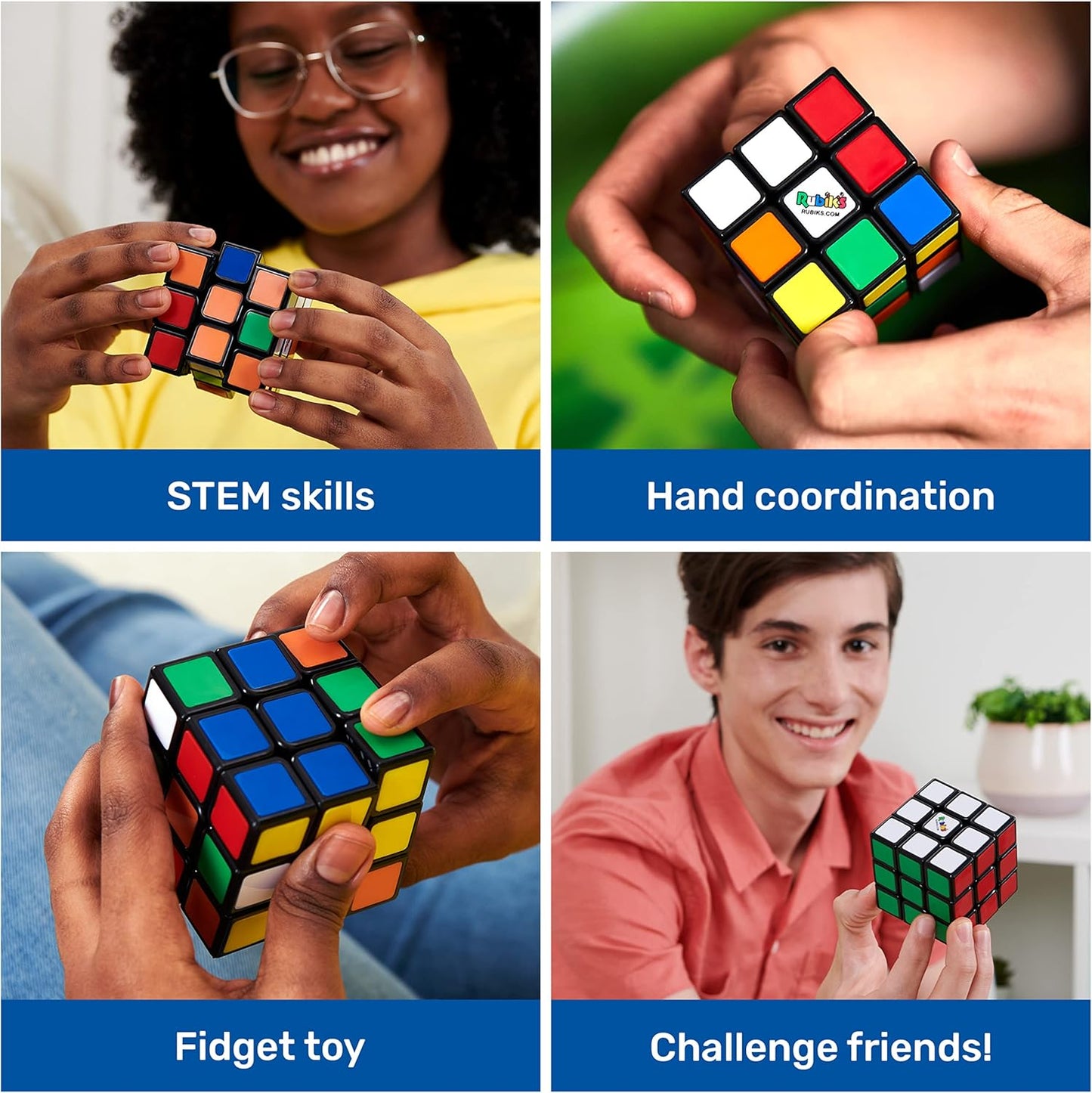 Rubik’s Cube, Special Retro 50th Anniversary Edition, Original 3x3 Cube Collectible & Desk Décor, Problem-Solving Brain Teaser, Fidget Toy, Sensory Puzzle for Adults, Teens, Kids, for Ages 8 & Up