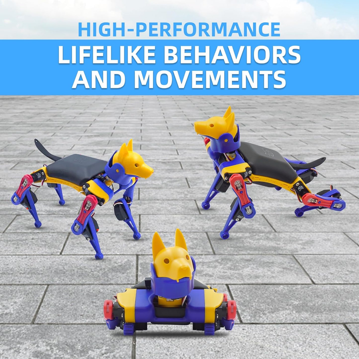 Petoi Programmable Robot Dog Bittle X V2 Lite Servo (Pre-Assembled) | Coding Smart Robot Dog Kit, Voice Controlled, Quadruped Interactive Robot for Kids, Open Source, STEM & Robotics Education
