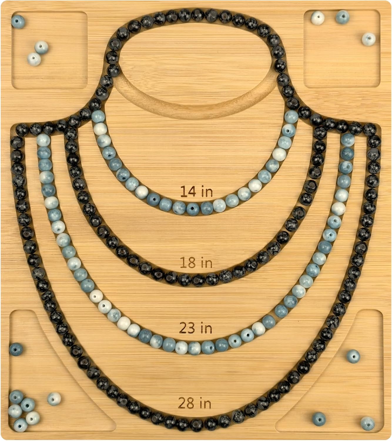 Petoysoso Bead Boards for Jewelry Making, Bamboo Beading Board for Jewelry Bracelet Making, Bracelet Bead Board, Bracelet Bead Board for Bracelet, Jewelry Making Supplies,Bead Tray 5" to 8"