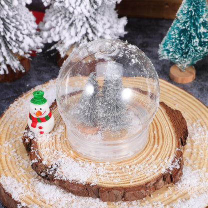 BESTOYARD 30 Pcs DIY Clear Plastic Water Globes, Shatterproof Snow Globes Jars for Summer Camp Crafts, Kids Pool Party Favors & Sensory Bottles, 2.75 Inch