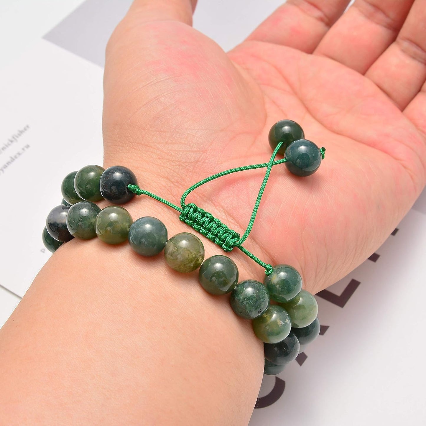 NCB 100pcs Original Natural Stone Beads Gemstone Round Loose Beads 6mm 8mm 10mm (Blue Aventurine, 6mm 100Beads) - Colors B