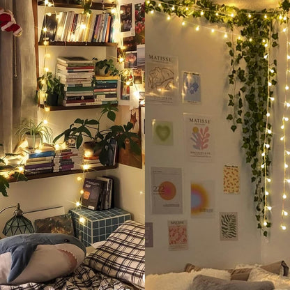 suddus String Lights for Bedroom, 66ft 200 Led Connectable Globe String Lights Indoor, Hanging Fairy Lights Plug in with Remote for Kids Room Dorm Classroom Outdoor Christmas Tree Decor, Warm White