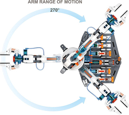 Teach Tech “Hydrobot Arm Kit”, Hydraulic Kit, STEM Building Toy for Kids 12+