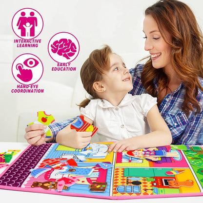 OKOOKO Solar System Felt Story Board Set 41PCS 43x29inch Outer Space Universe Storytelling with Hooks Astronaut Planets Galaxy Preschool Craft Early Learning Interactive Play Kit for Toddlers Kids 4+