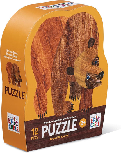Crocodile Creek 12-Piece Mini Jigsaw Puzzle - Fun Floor Puzzles for Kids Ages 2-4 and Up - Heavy-Duty Shaped Box for Storage - Fire Truck - 12" x 9" Finished