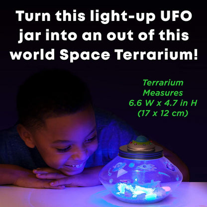 Creativity for Kids Crystal Space Terrarium Kit - Crystal Growing Kit for Kids - DIY STEM Science Kit for Boys and Girls (Ages 6+)