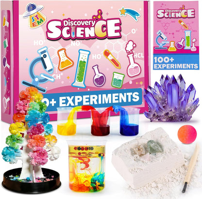 Girls Science Kit for Kids Ages 4-8 6-8 8-10, 100+ Fun Educational Experiments for Girls & Boys, STEM Projects and Science Experiments, Science Toys, Gifts for Kids
