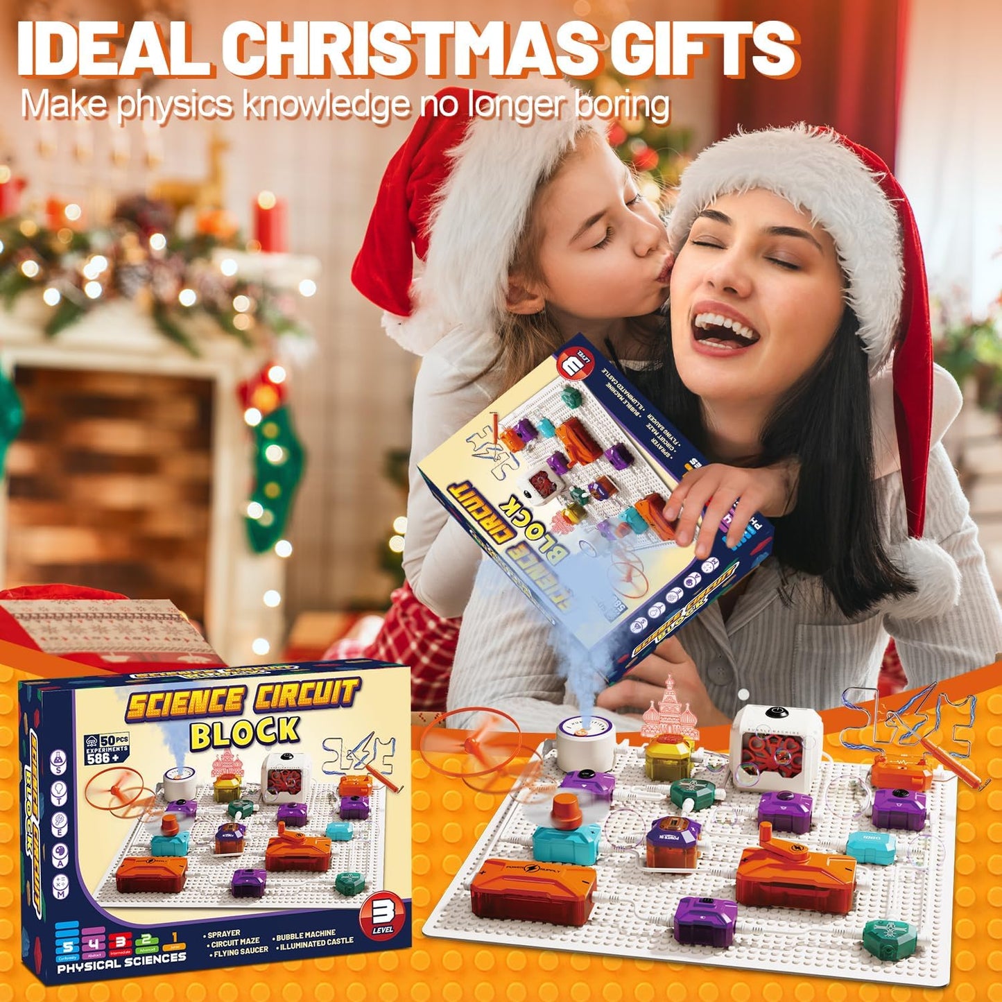 Gohero Circuits Science Kit，76 STEM Projects,Science Experiments for Kids with Fan, RGB Lights,Learning & Education toysKids Circuit Board for Kids(586 Projects+)