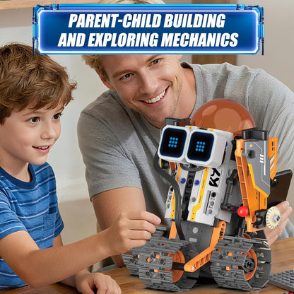 Sciencow 5 in 1 Space Robot Building Set, STEM Robotic Car Toy Kit, Remote & APP Controlled Building Robotics Toy, Christmas Birthday Gifts for Age 8-12 yrs Boys