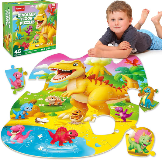 SYNARRY Unicorn Floor Puzzles for Kids Ages 4-6, Large 45 Piece Floor Puzzles for Kids Ages 4-8, Puzzles for Toddlers 3-5, Unicorn Toys Easter Basket Stuffers Gifts for 3 4 5 6 7 8 Year Old Girls