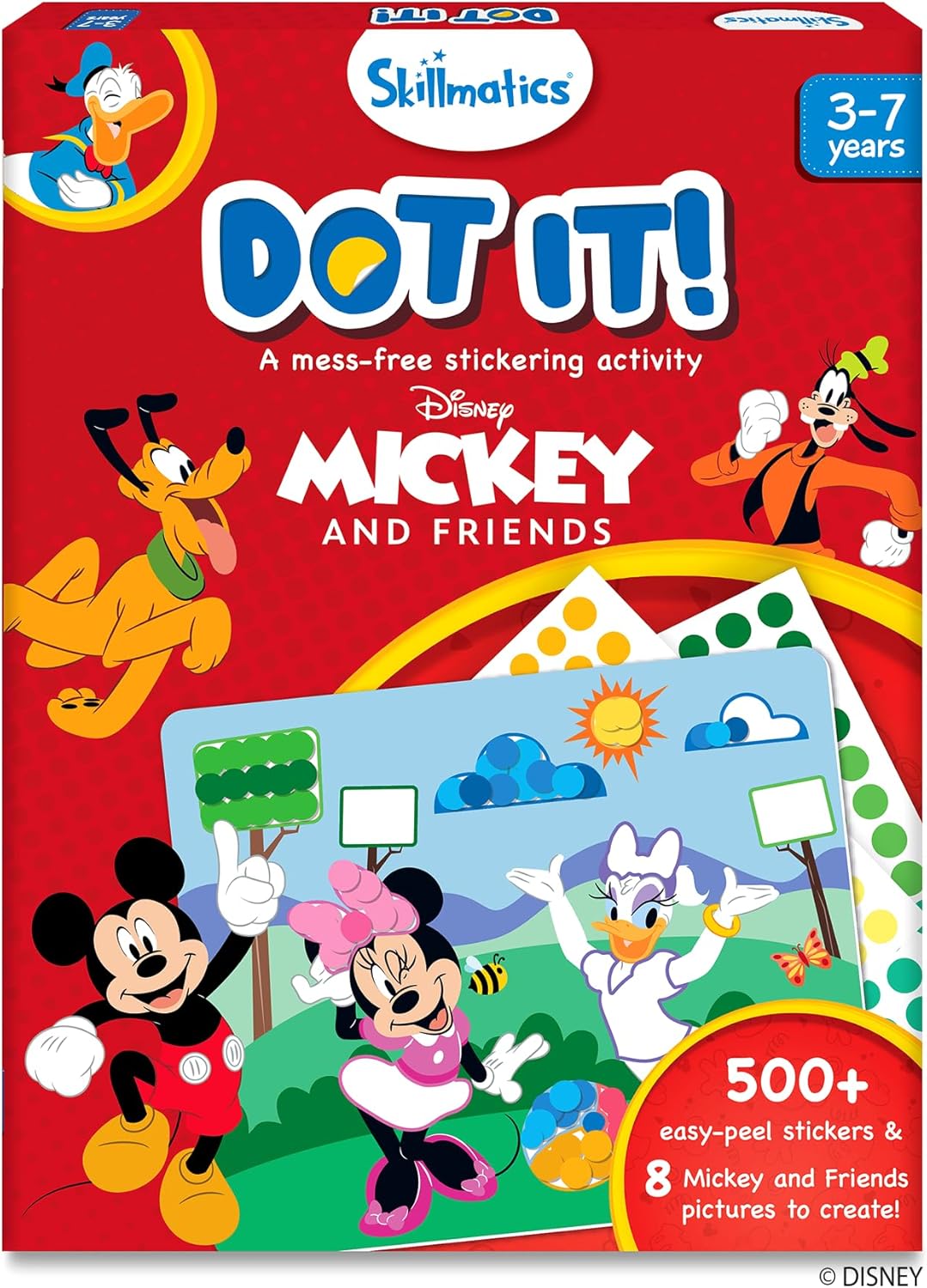 Skillmatics Dot It Sticker Art - Disney Princess, Mess-Free Fun for Kids, 500+ Stickers, Craft Kits, DIY Scrapbooking Activity, Gifts for Girls & Boys Ages 3, 4, 5, 6, 7