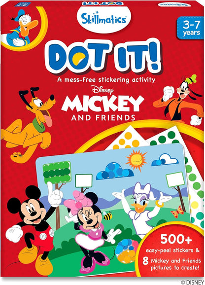 Skillmatics Dot It Sticker Art - Disney Princess, Mess-Free Fun for Kids, 500+ Stickers, Craft Kits, DIY Scrapbooking Activity, Gifts for Girls & Boys Ages 3, 4, 5, 6, 7
