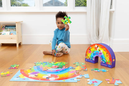 Crocodile Creek 36-Piece Jigsaw Floor Puzzle - Shark Reef - for Kids Ages 3-5 - Heavy-Duty Shaped Box for Storage - 24" W x 18" H Finished
