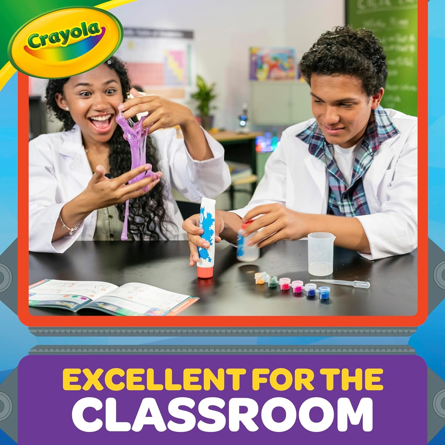 Crayola Color Chemistry Set (50 Experiments), Science Kit for Kids, STEM Toy for Kids, Gift for Boys & Girls, Ages 7, 8, 9