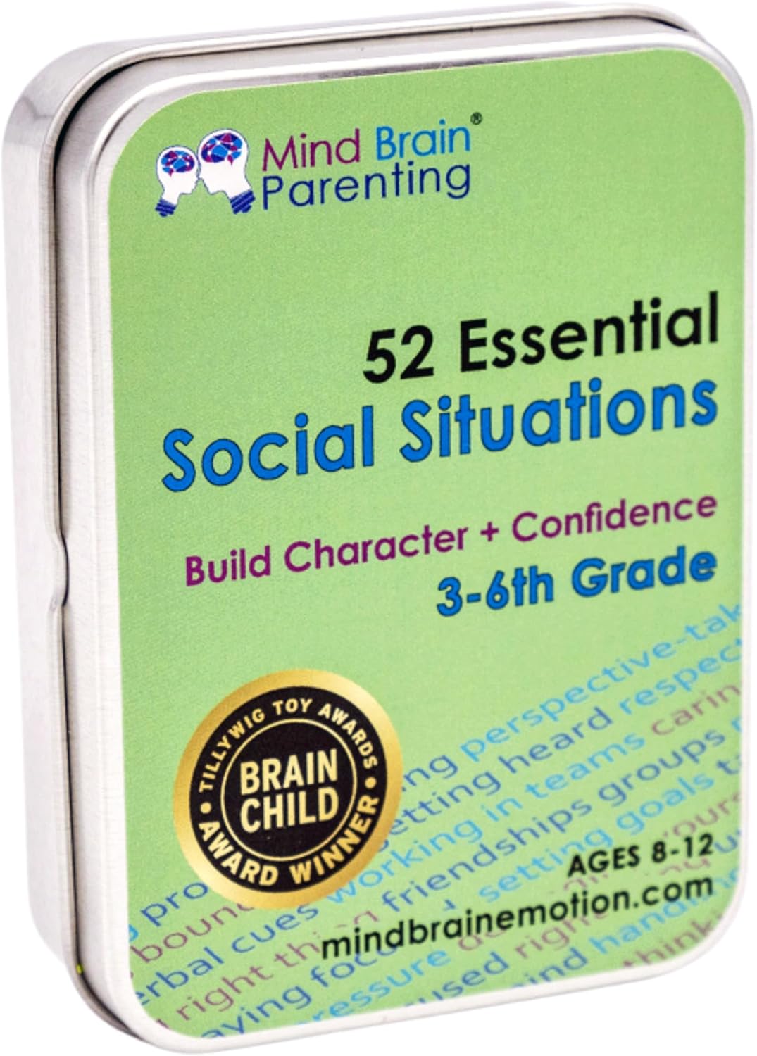 Mind Brain Emotion 52 Essential Conversations for Home, Therapy, Speech, School Classroom - Conversation Cards for Kids, Family, Teacher & Counselor to Build Growth Mindset & Communication Skills