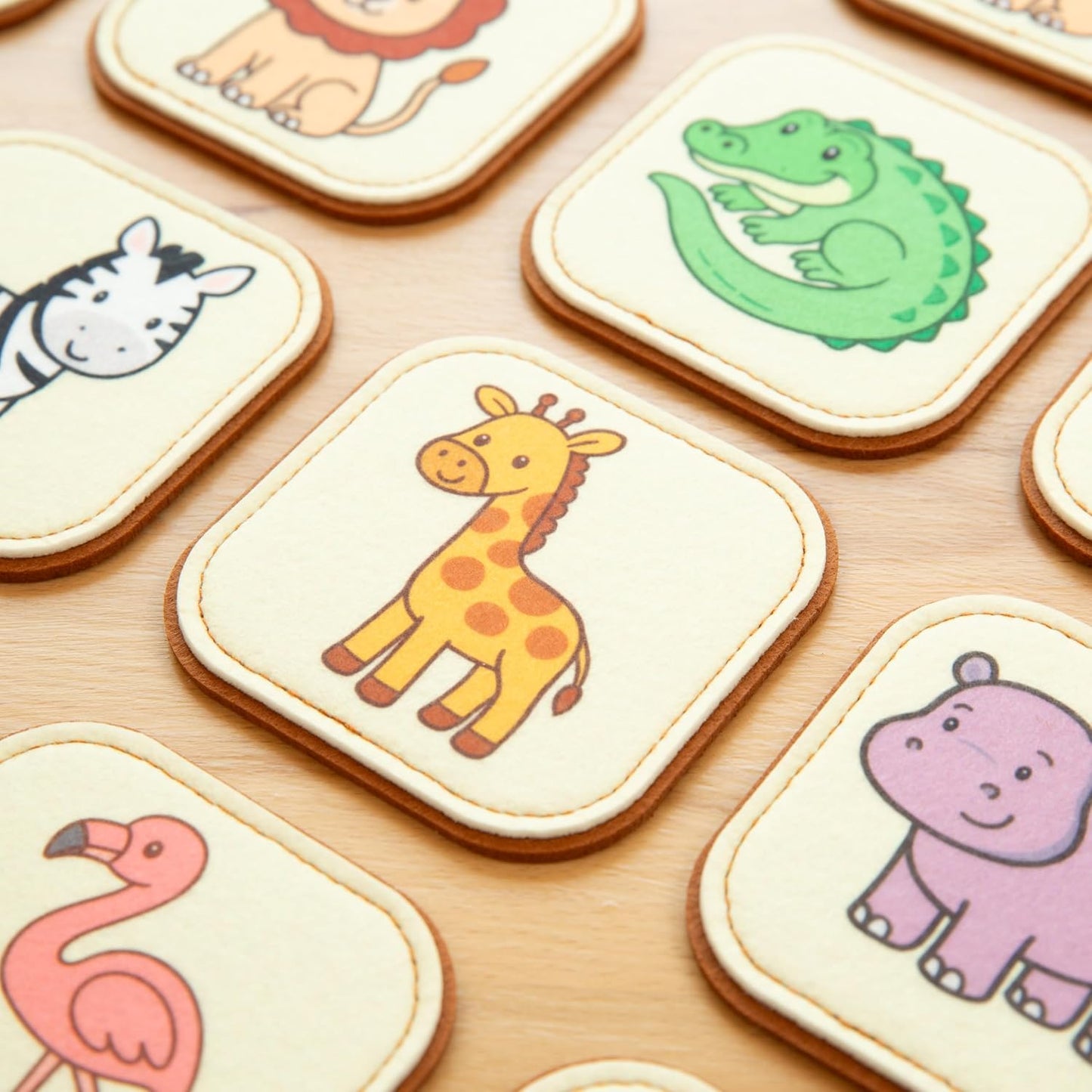 Felt Matching Game for Ages 2–4 – Soft and Safe for Ages 1+ – Montessori Memory Game – Sensory Flash Cards – Best Educational Gift for Ages 1–3 - Woodland Animal Theme