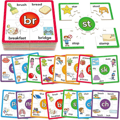 Torlam Phonics Puzzle, Rhyming Games Phonics Games Flash Cards for Kids Toddler, Learn to Read Spelling Reading Sight Words, Long Vowel Silent E Site Words for Preschool Kindergarten Homeschool