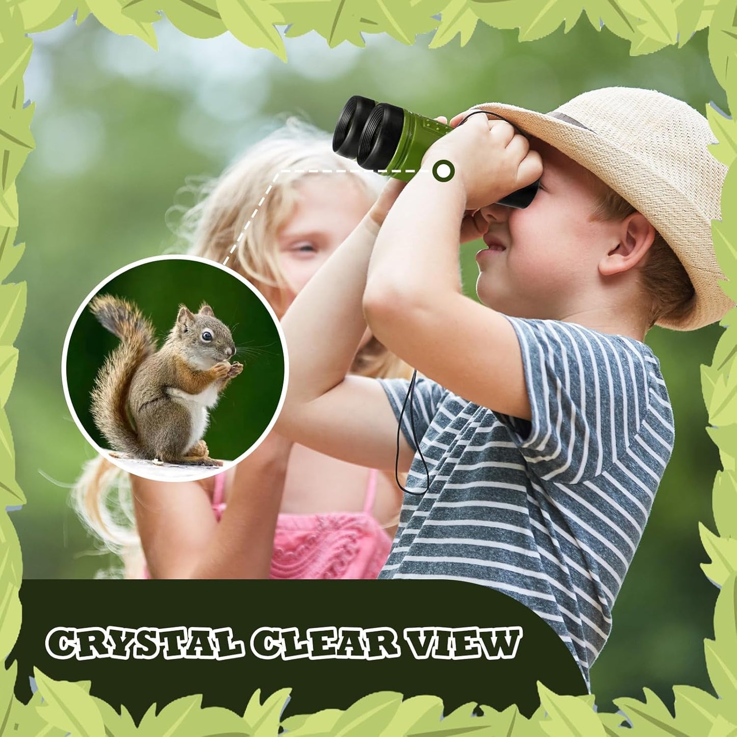 Libima 24 Pcs Binoculars Bulk Educational Compact Binoculars with Neck String Telescope for Learning Bird Watching Camping Hiking Travel Safaris Birthday Gifts(Green)