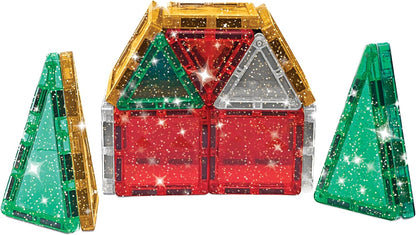 CreateOn Crayola Mini Magnetic PIP-Tiles, Building Set for Kids, Magnetic Building Toys for Kids, STEM Travel Toys for Boys and Girls Ages 3+, 24-Piece Set (Glitter)
