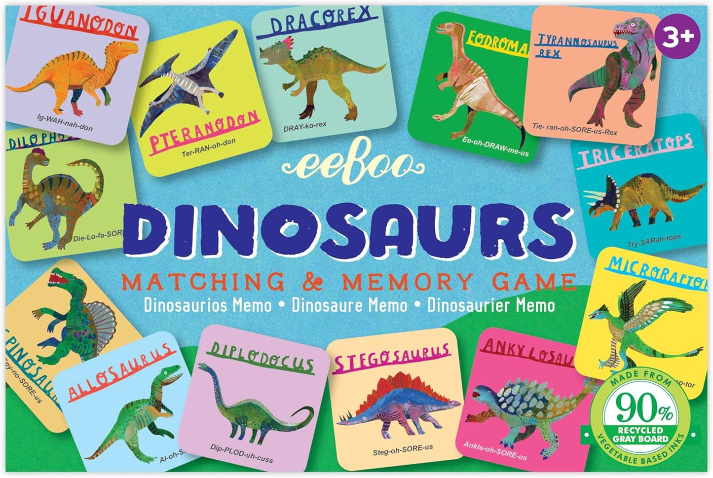 eeBoo: Memory & Matching Game- Little Birds- 18 Illustrated Matching Pairs, Concentration Tile Game, Informational Insert, Kids Ages 4+, 1-4 Players