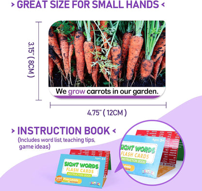 BenBen Sight Words & Phonics Flash Cards, 500 Sight Words & 24 Phonics, 800+ Words, Learn to Read Dolch & Fry High Frequency Site Words for Pre-k Kindergarten 1st 2nd 3rd Grade Kids Ages 3-9