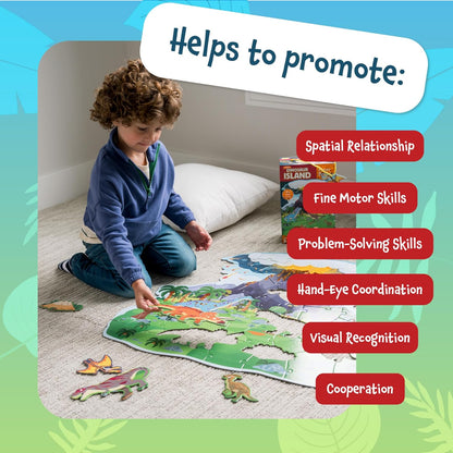 Peaceable Kingdom Giant Floor Puzzles with Uniquely Fun Shaped Pieces for Kids Ages 3+ Gifts for Boys and Girls - Racecar