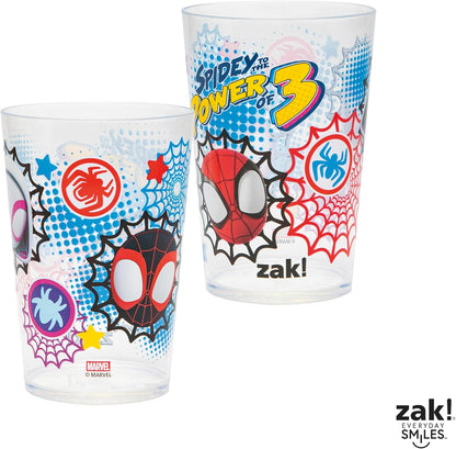 Zak Designs 14.5oz Disney Frozen 2 Nesting Tumbler Set Includes Durable Plastic Cups, Fun Drinkware is Perfect for Kids, 4pk (14.5oz, Anna & Elsa & Olaf)