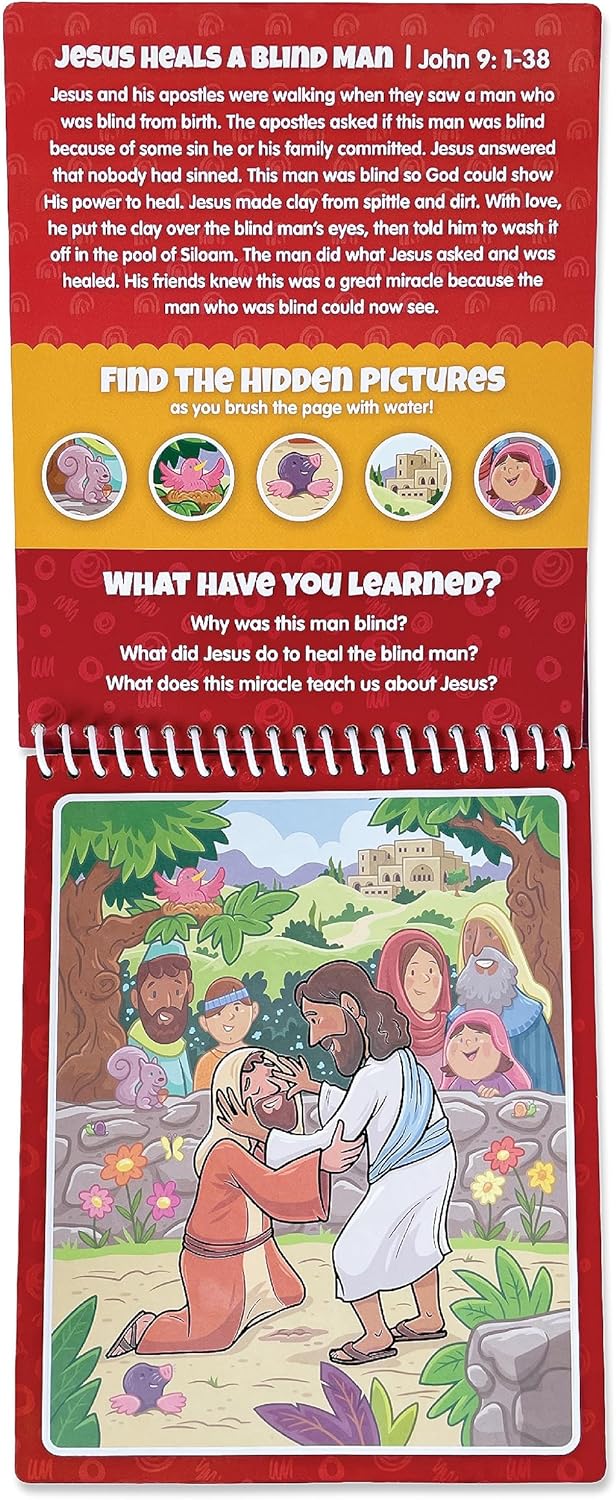 Water Reveal Coloring Scripture Book for Kids Ages 3+. New Testament Bible Stories: Preschool, Elementary, Primary, Christian, Religion