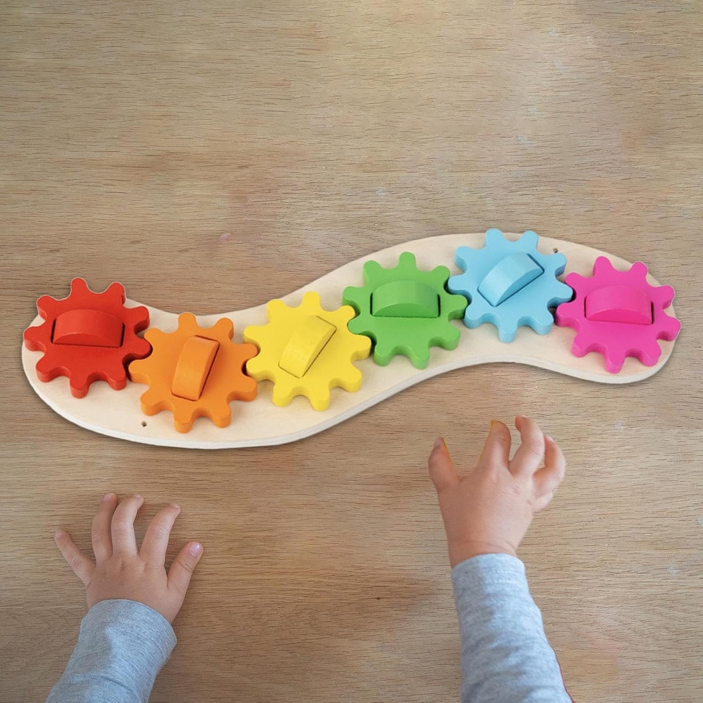 Busy Board Gear Toy for Kids Birthday Gift Rainbow Fine Motor Skills Pegboard DIY Accessories Educational Activity Board