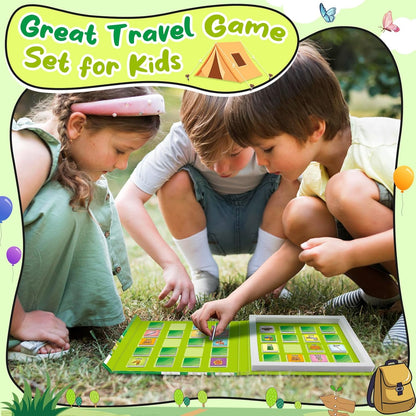 Torlam Magnetic CVC Word Match Game, Phonics Memory Games for Kids, Travel Party Camping Road Family Night Airplane Car Trip Activities for Preschool Kindergarten Kids Educational Homeschool Supplies